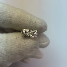 Natural Earth Mined Diamond Stud Earring Fine Jewellery 2.20 Carats 14K White Gold