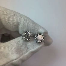 Big 6 Carat Natural Earth Mined Diamonds Stud Earrings White Gold New