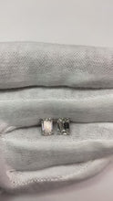 Emerald 3 Carats Real Natural Earth Mined Diamond Women Stud Earring White Gold 14K Jewellery