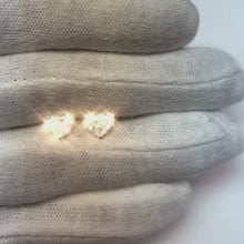2 Carats Heart Shape Sparkling Natural Earth Mined Diamonds Studs Earring White Gold
