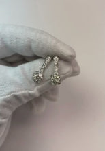 3 Carat Natural Earth Mined Diamond Drop Earring Pair