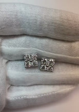 4 Ct Round Cut Natural Earth Mined Diamond Lady Stud Earring 14K White Gold