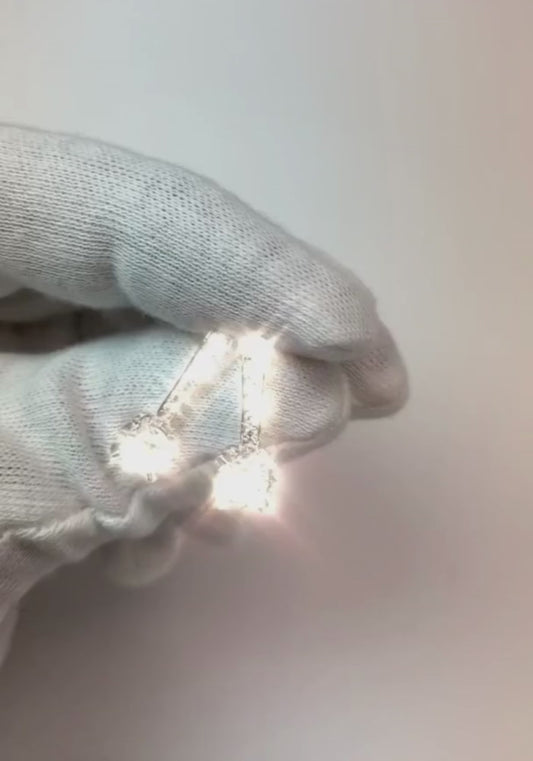 3 Carat Natural Earth Mined Diamond Drop Earring Pair