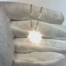 Natural Earth Mined Diamond Flower Necklace Pendant 1.75 Carats 14K White Gold