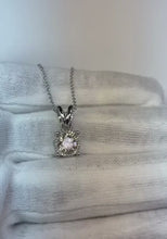 1.25 Carats Round Solitaire Natural Earth Mined Diamond Pendant Necklace White Gold