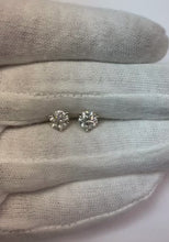 2.20 Ct 3 Prong Set Round Cut Natural Earth Mined Diamond Women Stud Earring White Gold
