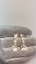 Halo Drop Real Natural Earth Mined Diamond Earrings 10.50 Carats