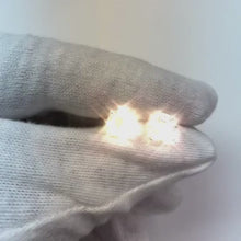 Women Round Cut 4.00 Carats Natural Earth Mined Diamond Stud Earring Solid White Gold 14K