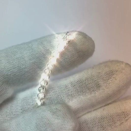 4.50 Carats Round Natural Earth Mined Diamond Tennis Bracelet Half Bezel Set WG 14K