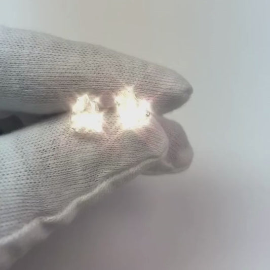 Natural Earth Mined Diamonds Women Stud Earring 3.5 Carats White Gold Pear Cut