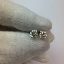 Four Prong Natural Earth Mined Diamond Stud Earring 1.30 Carats White Gold 14K Jewellery