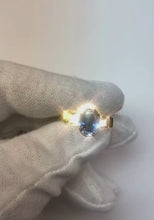 3.61 Ct Natural Earth Mined Diamonds 3-Stone Sri Lanka Blue Sapphire Bezel Ring