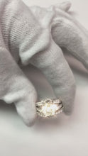 Large Oval Natural Earth Mined Diamond Wedding Ring And Band Set