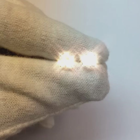 4 Prong Set Solitaire Round Natural Earth Mined Diamond Stud Earring Gold 14K 1.5 Ct.