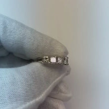 Princess Cut Natural Earth Mined Diamond Ladies Half Eternity Band 2.50 Carat White Gold