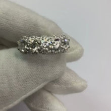 Half Eternity Natural Earth Mined Diamond Band 4.50 Carats White Gold Jewellery New
