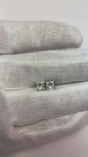 1.50 Carats Princess Genuine Natural Earth Mined Diamond Stud Earrings White Gold 14K Studs