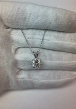 Classic 2 Carat Round Natural Earth Mined Diamond Pendant