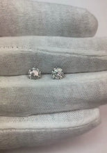 Solitaire Round Cut Natural Earth Mined Diamond Stud Earrings 2 Carats Women Jewellery