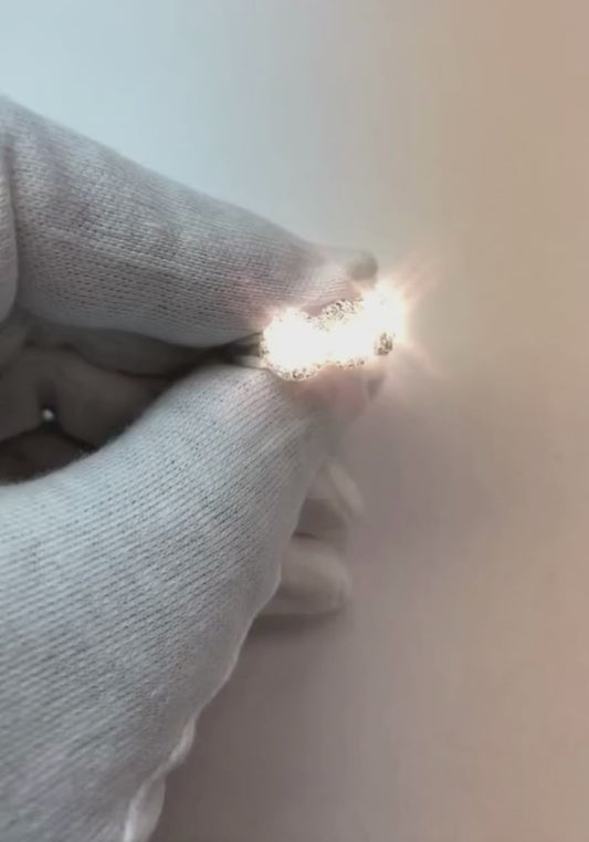 Round Cut 3.10 Carats Natural Earth Mined Diamond Wedding Band 14K White Gold