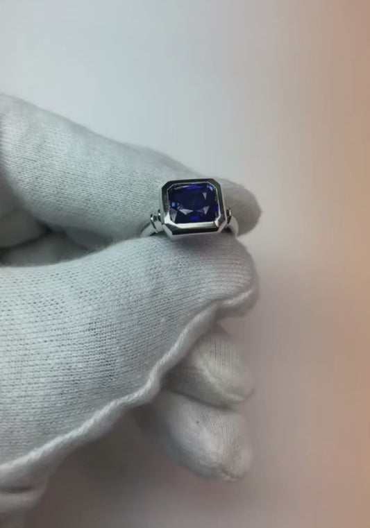 3 Carat Sapphire Engagement Ring