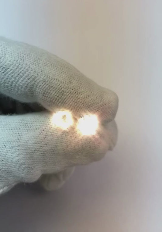 White Gold Round Natural Earth Mined Diamond Stud Halo Earring 2.80 Carats