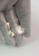 4.50 Carats Natural Earth Mined Diamonds Ladies Dangle Earrings White Gold 14K