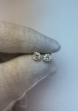 1 Carat Round Natural Earth Mined Diamond Stud Earrings
