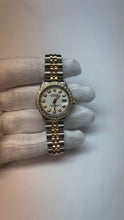 Ladies Rolex Date-Just Watch Natural Earth Mined Diamond White Dial Bezel