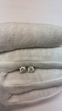 Natural Earth Mined Diamond Stud Post Earring 1.70 Carats Round Brilliant Cut White Gold