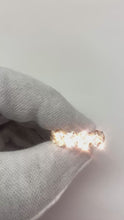 Oval Natural Earth Mined Diamond 10.50 Ct Rose Gold Eternity Band Jewellery