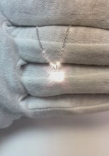 Solitaire Natural Earth Mined Diamond Necklace Pendant 0.50 Carats White Gold Jewellery