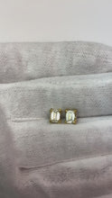 Natural Earth Mined Diamond Studs Emerald Cut 1.50 Carats