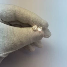 1.35 Ct Round Halo Natural Diamond Stud Earring Lady Jewellery