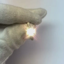 Solitaire Natural Earth Mined Diamond Engagement Ring F Vs1/Vvs1 With Accent 3.01 Ct. WG 14K