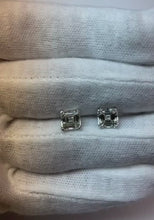 4 Carats Solitaire Asscher Cut Natural Earth Mined Diamond Studs Earring