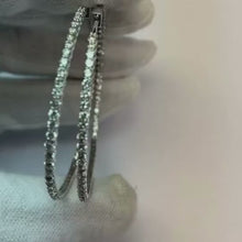Earth Mined Diamond Hoop Earrings