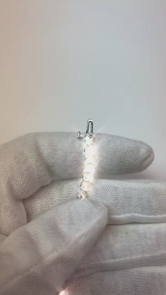 Round Cut Natural Earth Mined Diamond Tennis Bracelet White 14K Gold 4.40 Carats