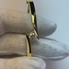 Single Natural Earth Mined Diamond Bangle 0.75 Carats Ladies Jewellery New