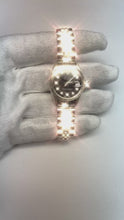 Black Natural Earth Mined Diamond Dial Stainless Steel Jubilee Bracelet Rolex Watch
