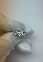4 Carat 3 Stone Natural Earth Mined Diamonds Engagement Ring White Gold 14K New