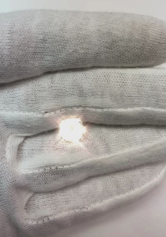 2 Carat Single Round Natural Earth Mined Diamond Mens Stud Earring Solid White Gold