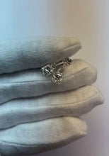 2.50 Ct Cushion & Round Cut Dangle Earring White Gold Natural Earth Mined Diamond