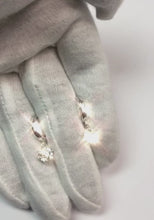 Six Prong Setting Round Cut 2 Carats Natural Earth Mined Diamond Drop Earring White Gold