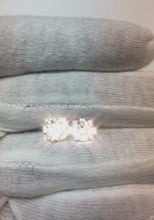 Real Natural Earth Mined Diamonds Stud Earrings 4 Carats White Gold New