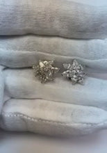 4 Carats Pear Shape Round Genuine Natural Earth Mined Diamond Cluster Earrings Gold