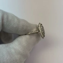 3.50 Carats Marquise Cut Natural Earth Mined Diamond Ring With Accents White Gold 14K