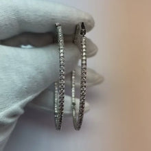 Earth Mined Diamond Hoop Earrings