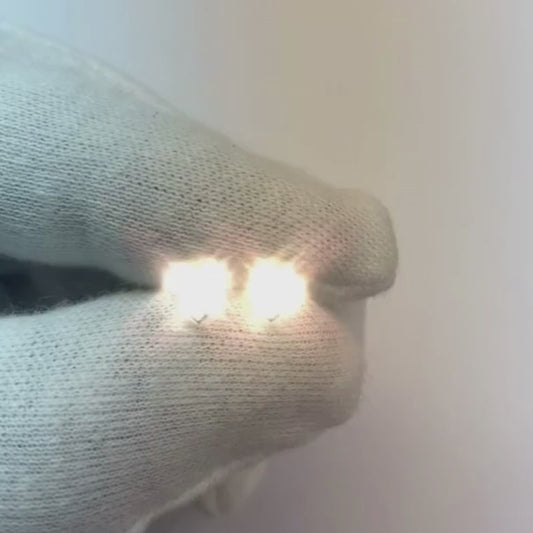 1 Carat Heart Cut Natural Earth Mined Diamond Stud Earring 14K White Gold