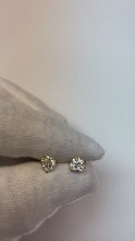 Stud Earring Martini Set Round Natural Earth Mined Diamond White Gold 14K